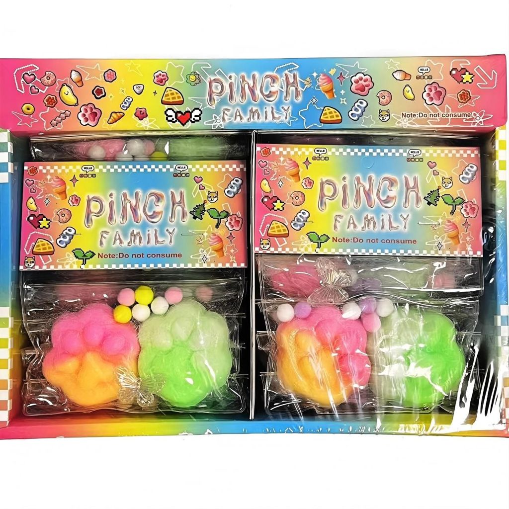 Squishy Pata de Gato Pinch Family Colorida