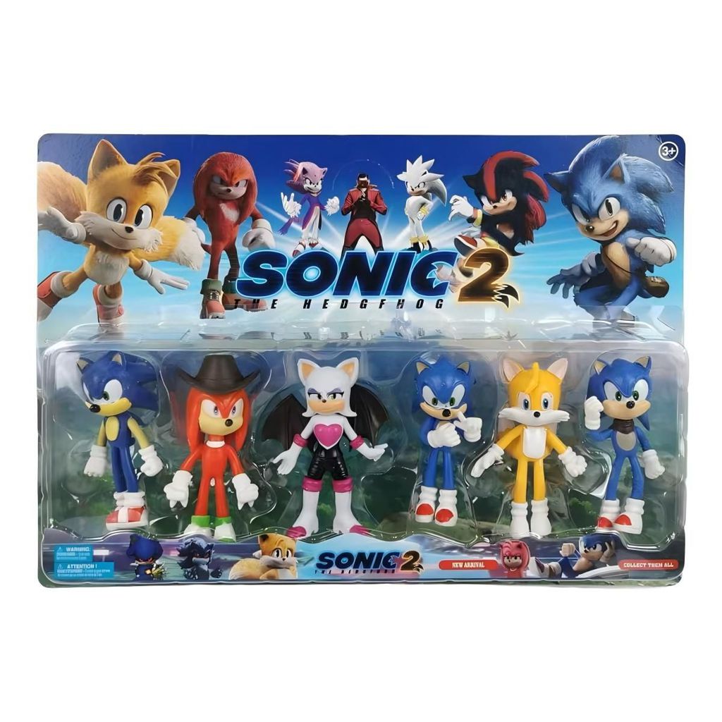 Conjunto 6 Figuras Sonic
