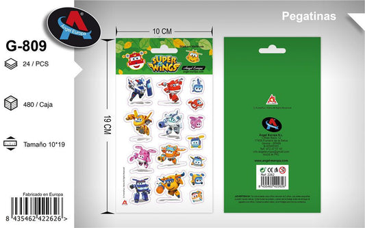 Autocolantes Tema Super Wings 10 x 19 Cm