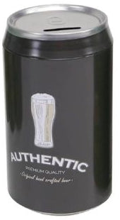 Mealheiro Lata de Cerveja 11 x 19,5 cm - Preto