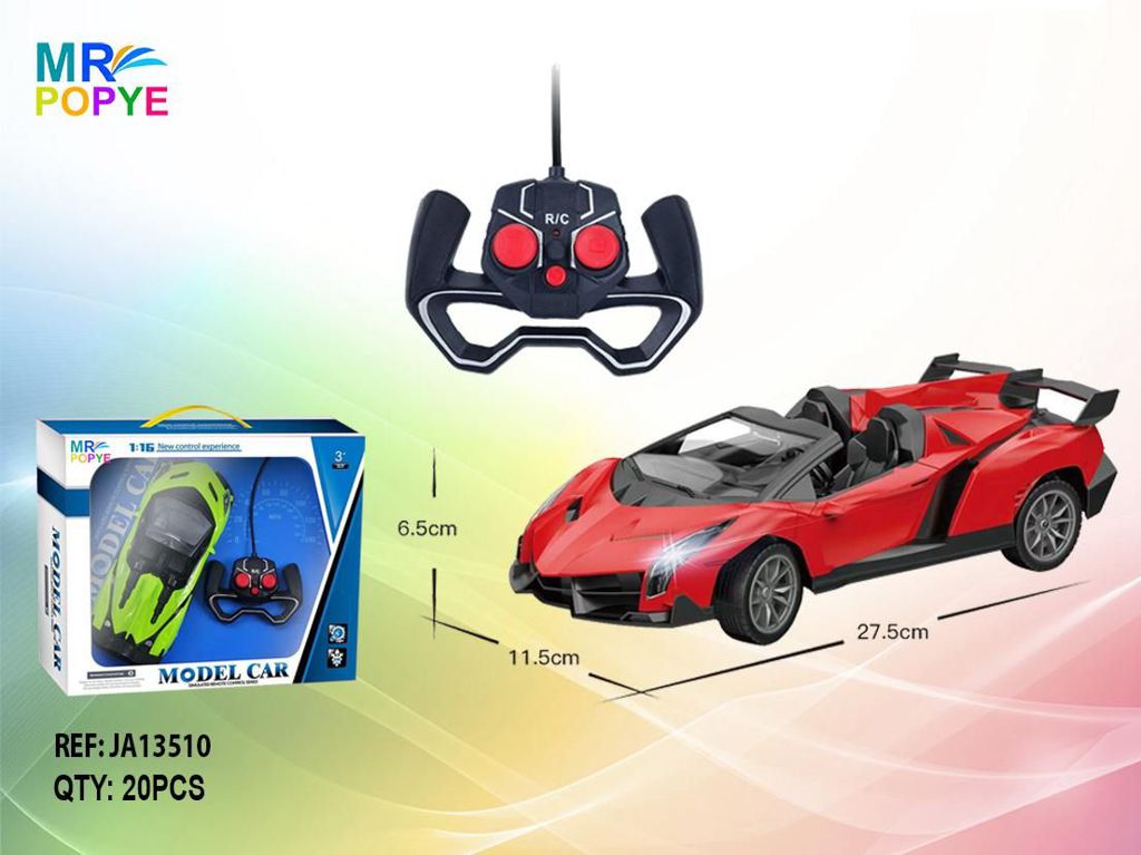 Carro Telecomandado 1:16 4 Canais com Luzes