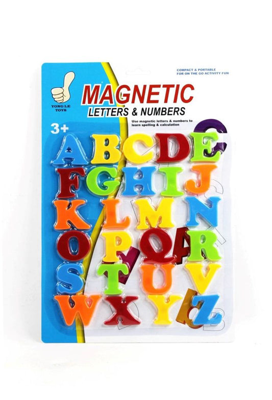 Letras Magnéticas Coloridas em Blister 38 x 26 Cm