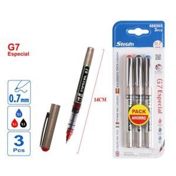 Caneta Tinta Líquida 0.7 mm (3 unidades)