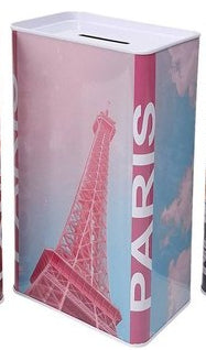 Mealheiro de Metal Retangular Cidades 9 x 6 x 17 cm - Paris