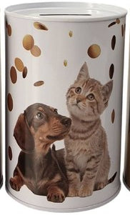 Mealheiro de Metal Animais 8 x 12,5 cm - Cão e Gato