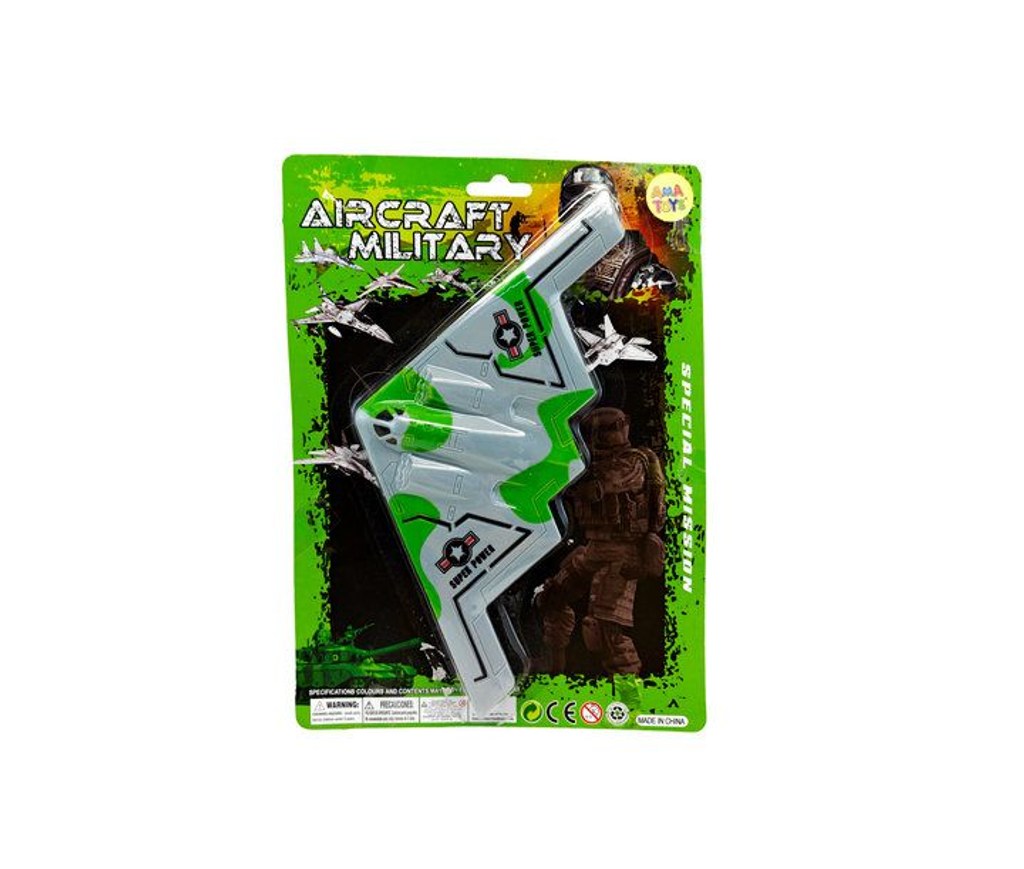 Avião Militar em Blister 29 x 21 Cm