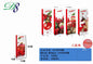 Pack 12 Sacos de Presente de Natal para Garrafa Bolas Vermelhas e Presentes 12 x 35 x 9 Cm