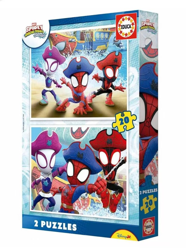 Puzzle Educa Spidey and Friends Waterwebs 2x20 pçs