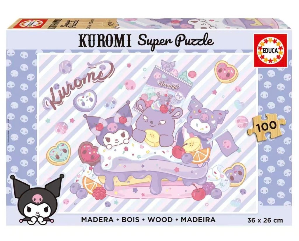 Puzzle Educa Kuromi Madeira 100 pçs