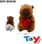 Peluche Capivara com Coração e Asas 40 Cm