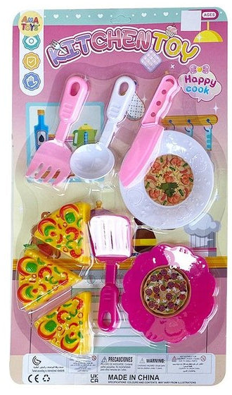 Conjunto Kitchen Toy Rosa 36 x 21,5 Cm - Pizza