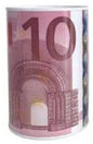 Mealheiro de Metal Notas de Euro 7,5 x 10,5 cm - Nota de 10 €