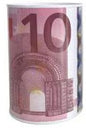 Mealheiro de Metal Notas de Euro 8 x 13 cm - Nota de 10 €