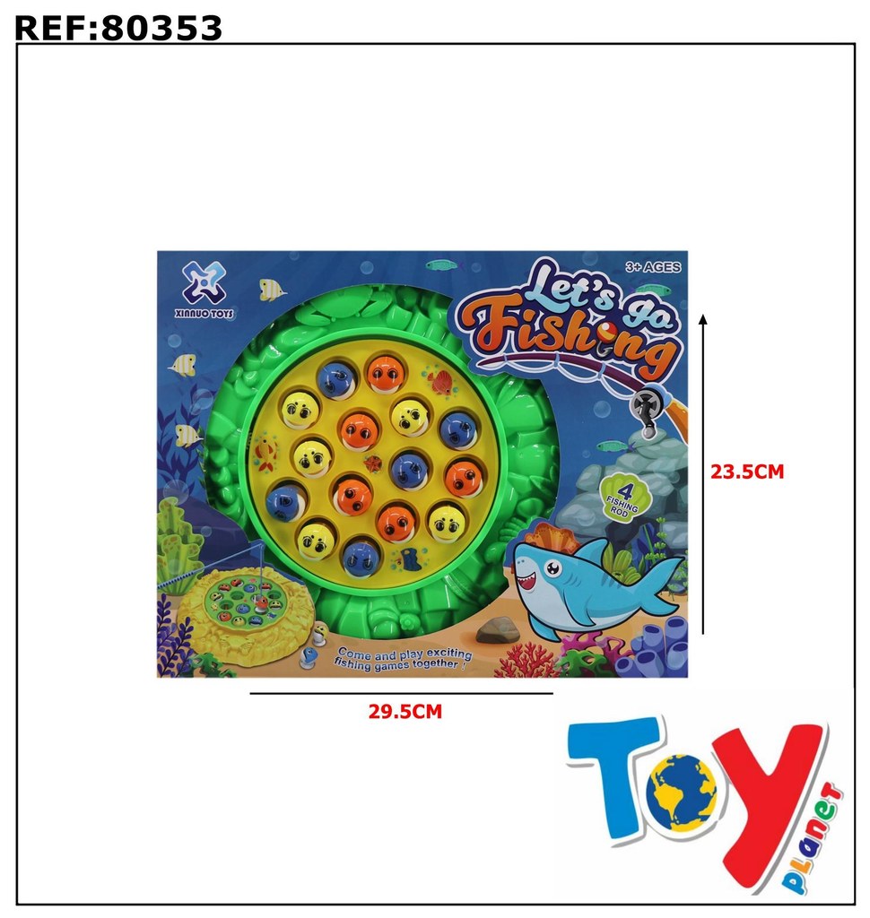Jogo da Pesca Let's Go Fishing 29,5 x 23,5 Cm
