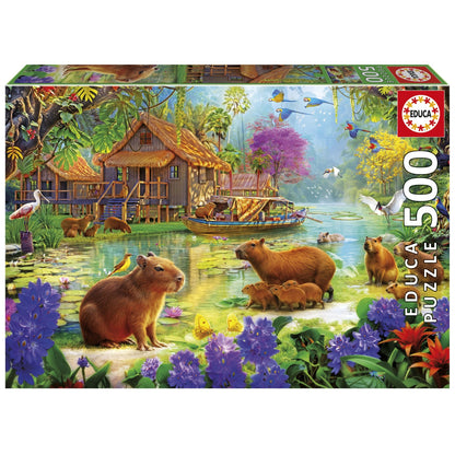 Puzzle Educa Aldeia das Capivaras 500 pçs