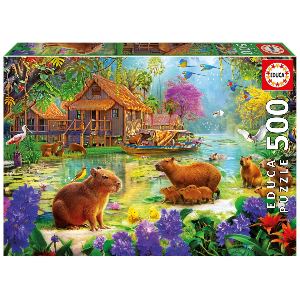 Puzzle Educa Aldeia das Capivaras 500 pçs