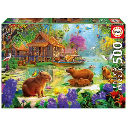 Puzzle Educa Aldeia das Capivaras 500 pçs