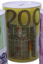 Mealheiro de Metal Notas de Euro 15 x 22 cm - Nota de 200 €