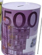 Mealheiro de Metal Notas de Euro 15 x 22 cm - Nota de 500 €