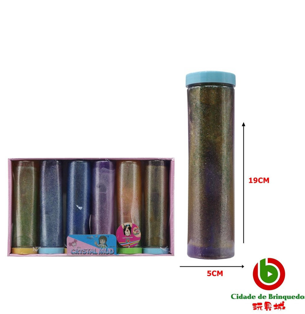 Slime Cristal com Purpurina em Tubo 19 Cm