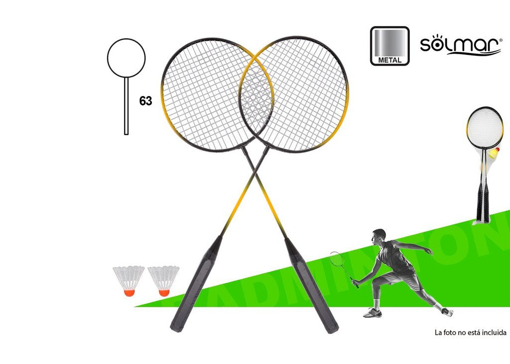 Conjunto 2 Raquetes de Badminton com Volantes
