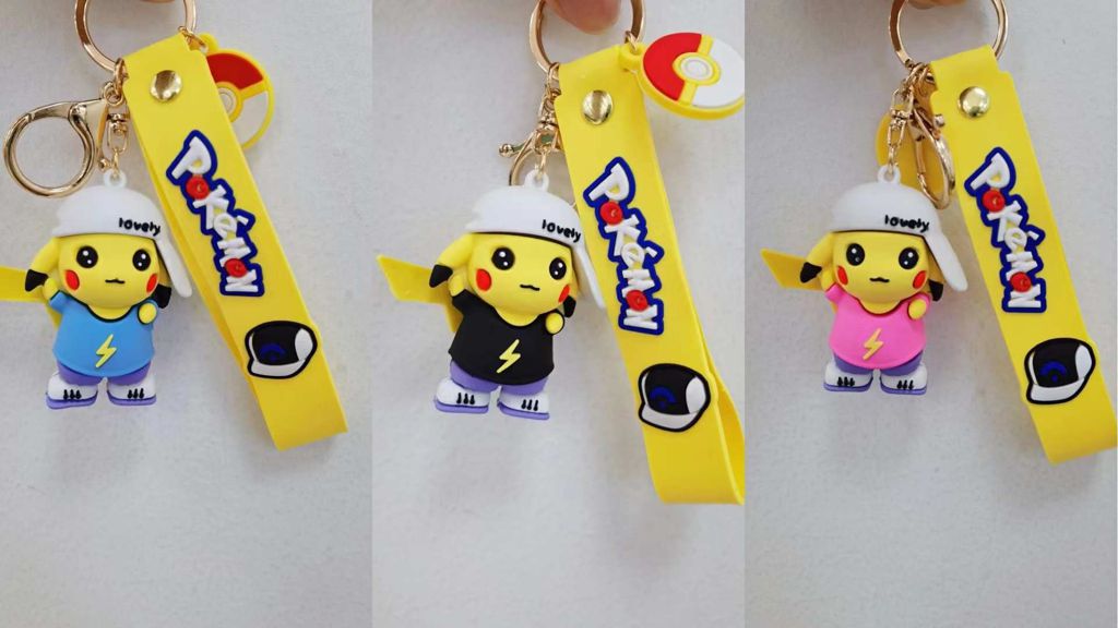 Porta-Chaves Pikachu com Chapéu I Love U