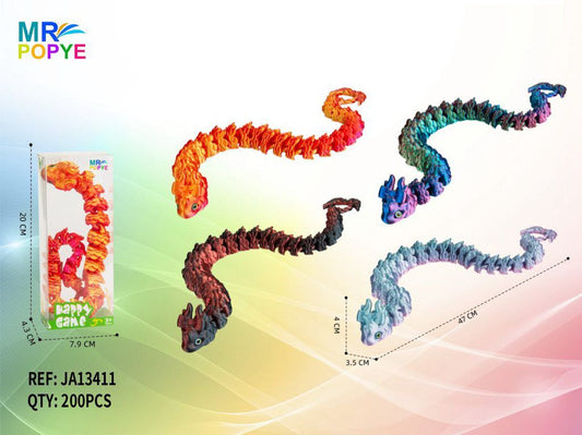 Serpente-Dragão 3D 47 cm