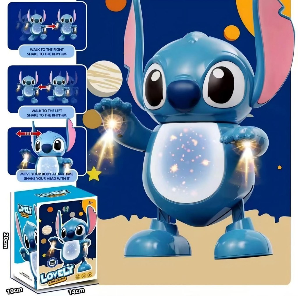 Stitch Dançarino com Luz e Música