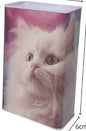 Mealheiro de Metal Retangular Animais 9 x 6 x 17 cm - Gato Branco