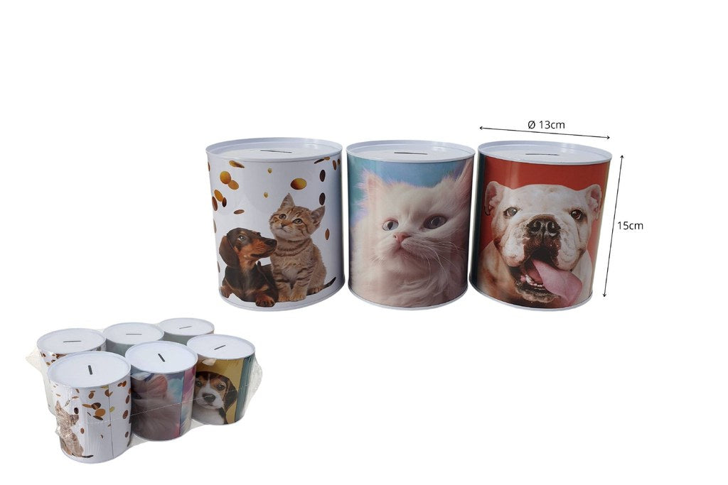 Mealheiro de Metal Animais 13 x 15 cm