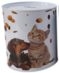 Mealheiro de Metal Animais 13 x 15 cm - Cão e Gato