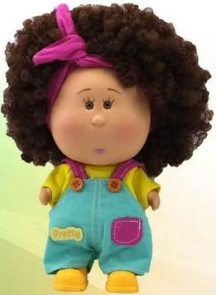 Boneca Nomi Bubu com Caracóis 17 Cm - Caracóis Castanhos