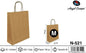 Pack 25 Sacos de Papel Kraft Castanho M 27 x 37 x 12 Cm