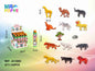 Conjunto de Animais Selvagens 12 Peças