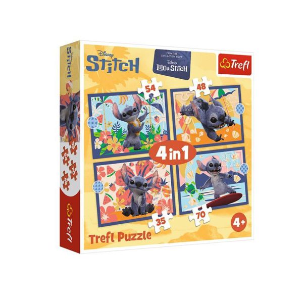 Puzzle Trefl - Stitch 4 em 1