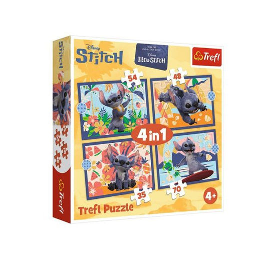 Puzzle Trefl - Stitch 4 em 1