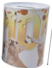Mealheiro de Metal Animais 7,5 x 10,5 cm - Cachorro