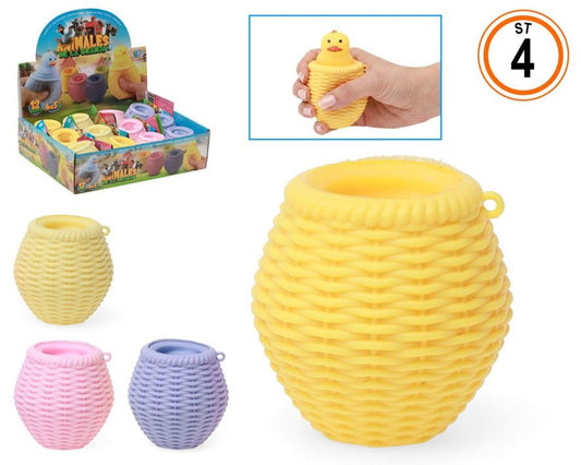 Cesto Anti-Stress com Patinho Espremível