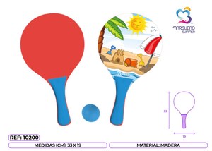 Raquetes de Praia 33 x 19 Cm