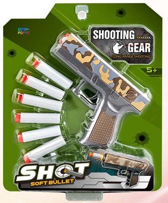 Pistola de Dardos de Espuma 24,7 x 20 Cm - Camuflado Castanho