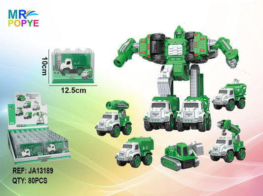 Robô 5 em 1 Metálico Limpeza Verde