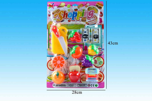 Conjunto Supermercado com Frutas para Cortar 43 x 28 Cm