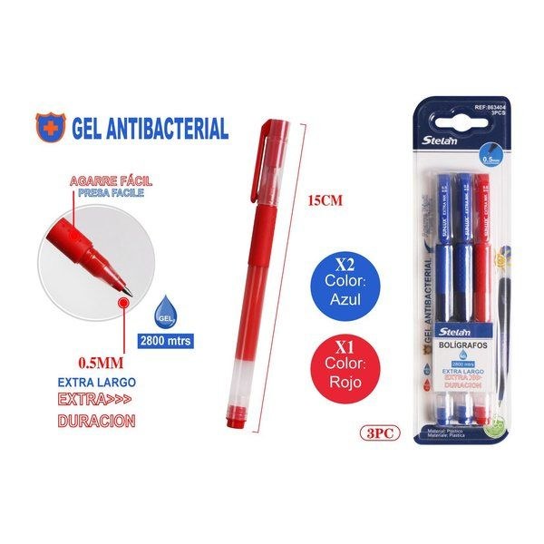 Caneta Esferográfica de Gel 0.5 mm (3 unidades)