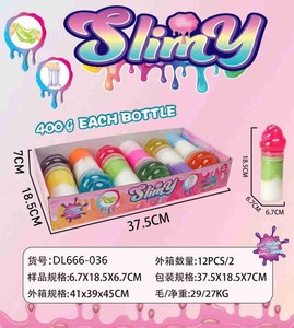 Slime Gelado Transparente com Purpurina 400 g