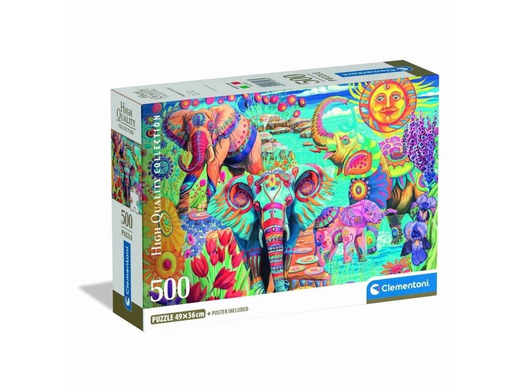 Jogo Clementoni Puzzle 500 pçs Elephants Carnival
