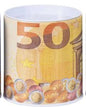 Mealheiro de Metal Notas de Euro 9 x 9,5 cm - Nota de 50 €