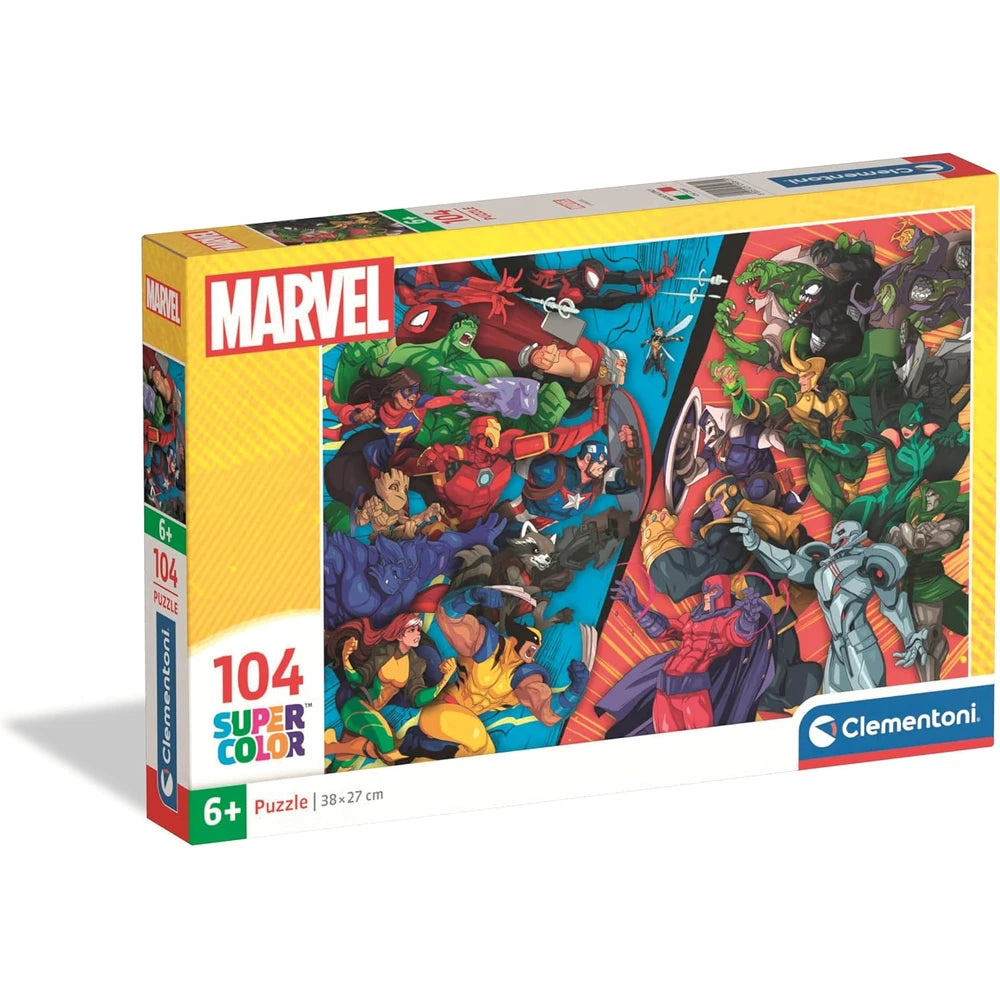 Jogo Clementoni puzzle 104 pçs Marvel Heroes