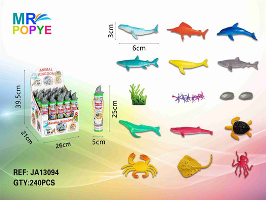 Conjunto de Animais Marinhos 12 Peças