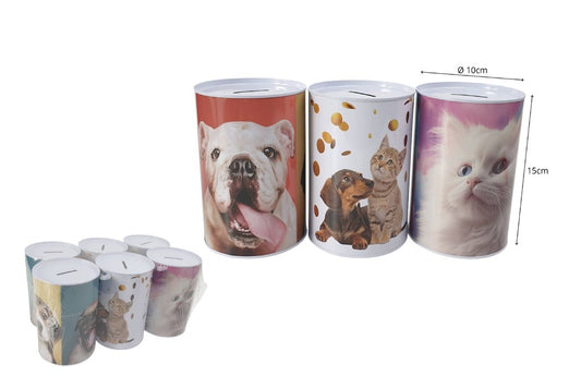 Mealheiro de Metal Animais 10 x 15 cm