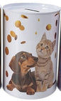 Mealheiro de Metal Animais 10 x 15 cm - Cão e Gato